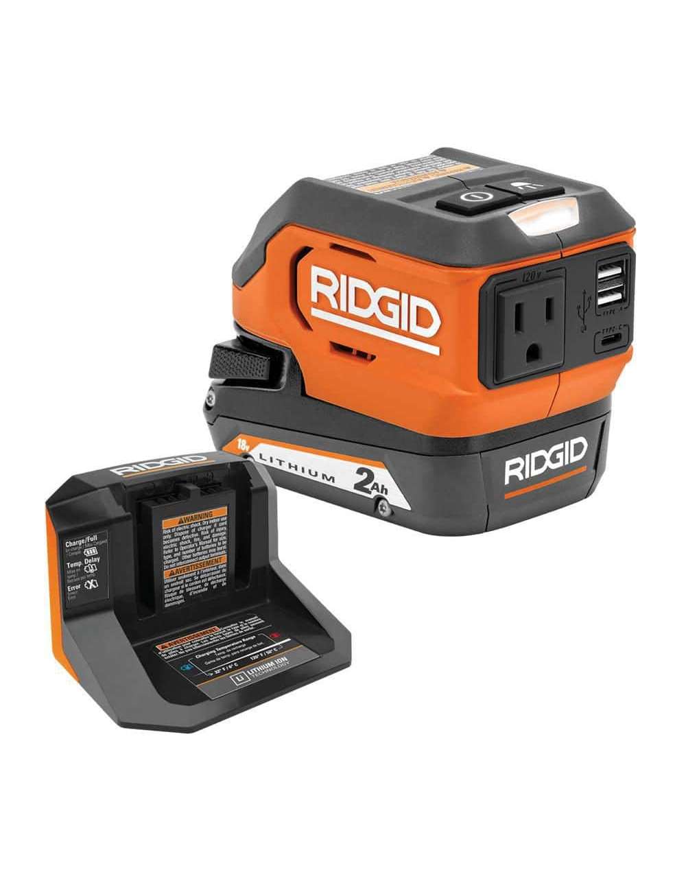 18V Cordless 175-Watt Power Inverter Kit with 2.0 Ah Battery and Charger