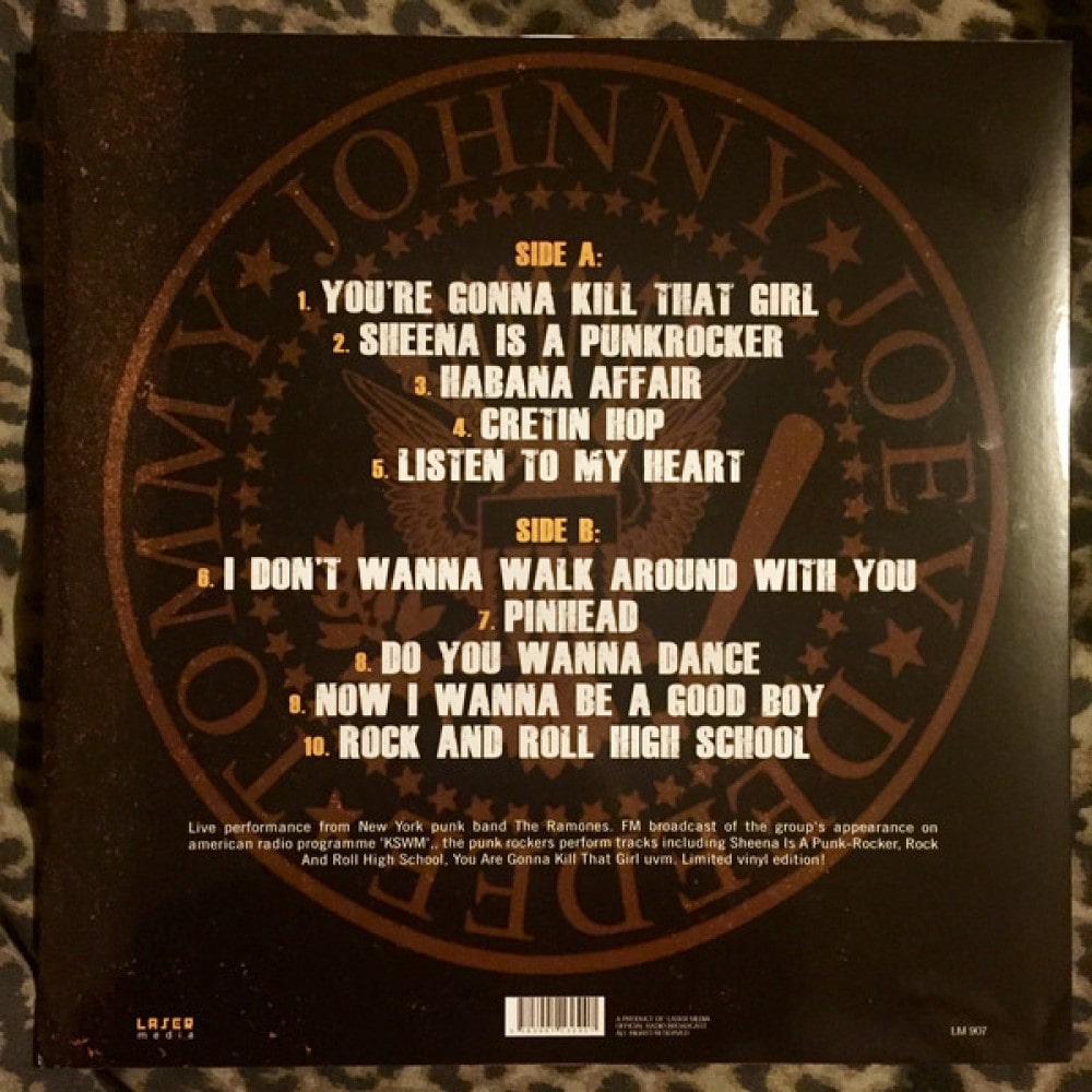 Ramones - Legends On Vinyl, Live On Air Exclusive Limited Orange Color Vinyl LP