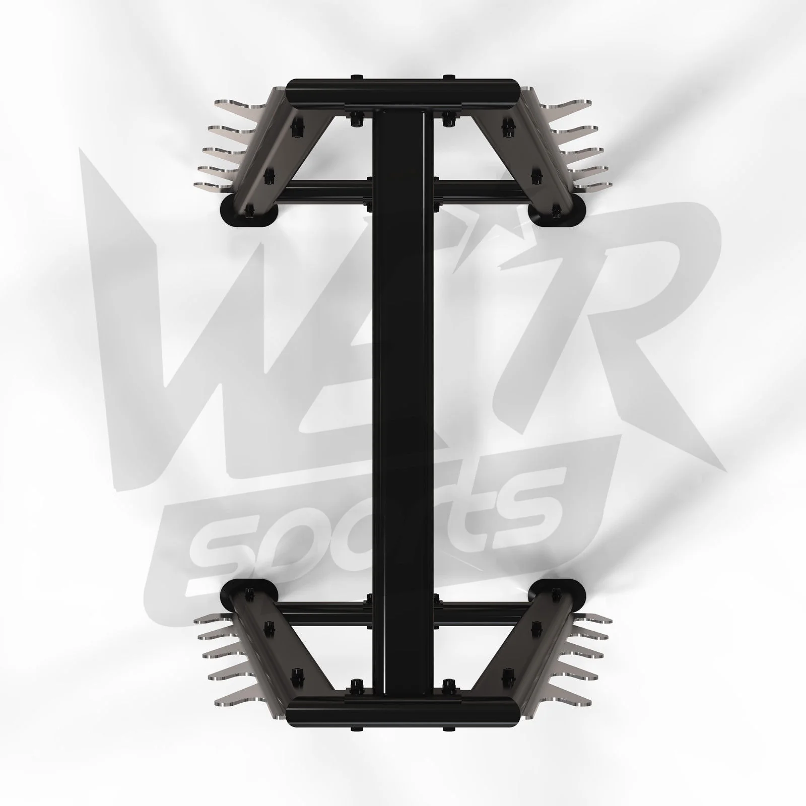 Hex Barbell Bar Storage Rack Stand Holds 10 Bars Gym Weight Rack