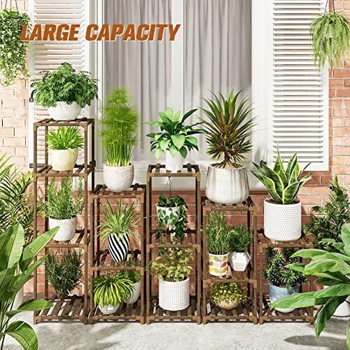 Plant stand indoor plant stand wooden outdoor multi-layer plant stand
