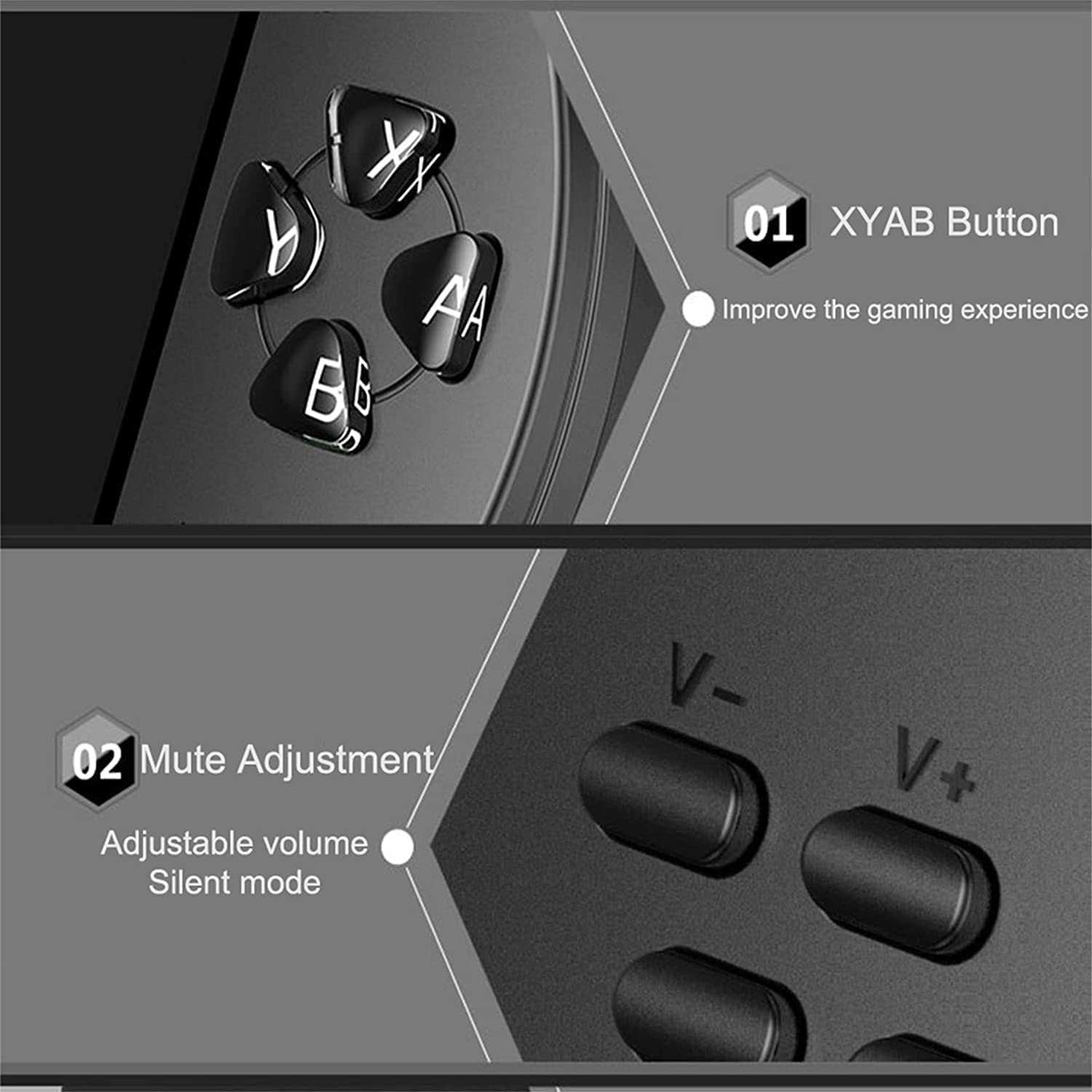 Handheld Game Console, Built-in 1200 Games 4.3’’ HD Screen Retro Gaming System, Support TV Output, Portable Rechargeable Game Console with Dual Joystick, Best Gift for Kids and Adult