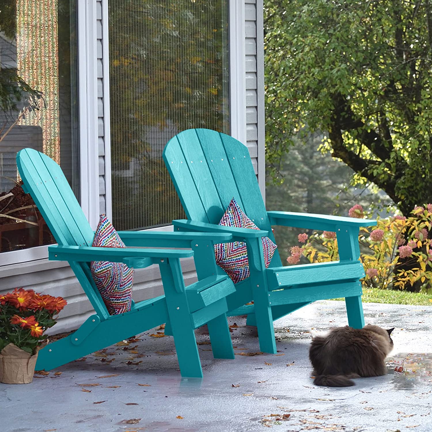 Adirondack Chair ,Patio Chairs 5 Steps Easy Installation,Widely Used in Outdoor, Fire Pit, Deck, Outside, Garden, Campfire Chairs