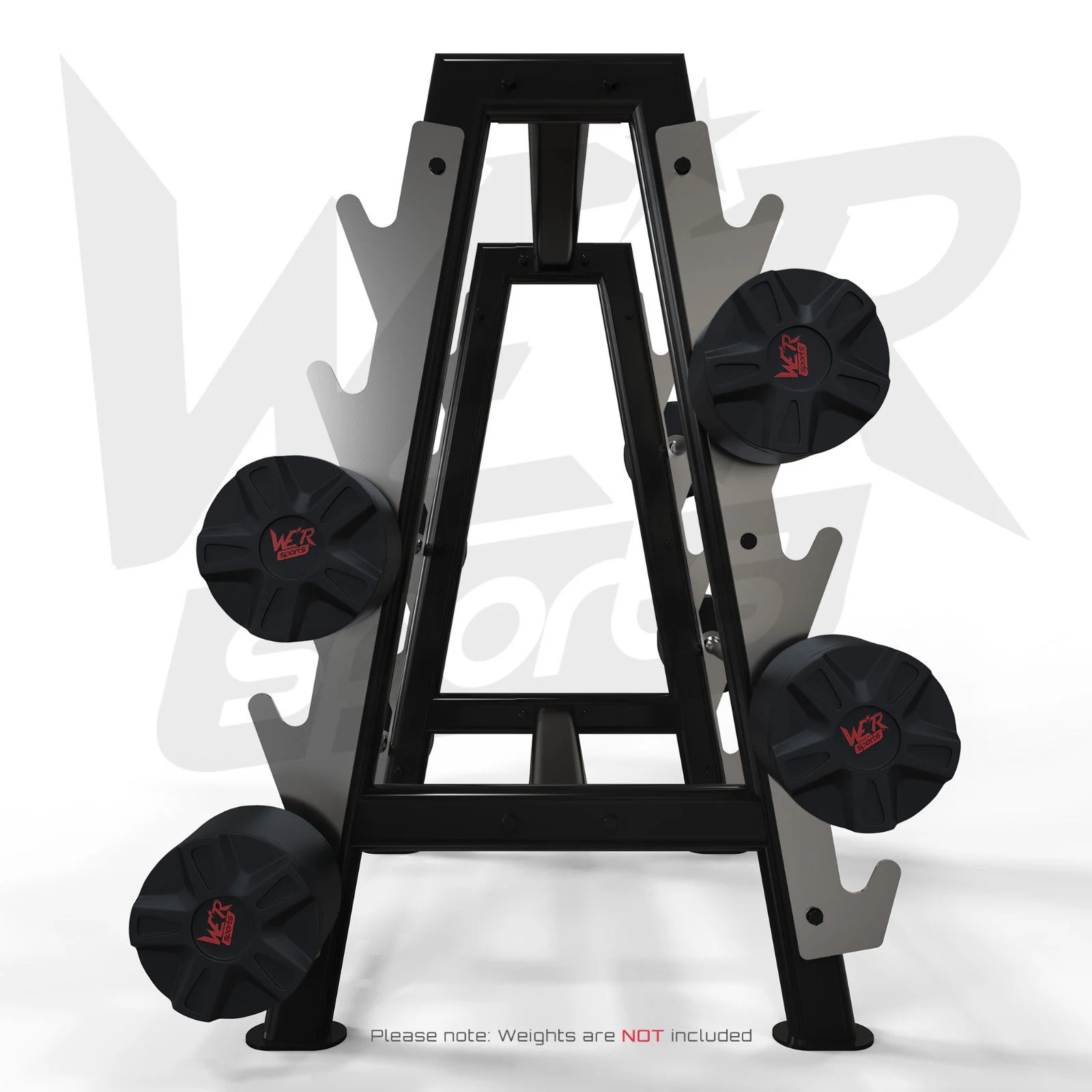 Hex Barbell Bar Storage Rack Stand Holds 10 Bars Gym Weight Rack
