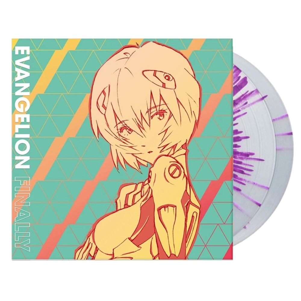 Evangelion Finally Soundtrack Limited Edition Clear With Purple Splatter Vinyl 2x LP (Misato)