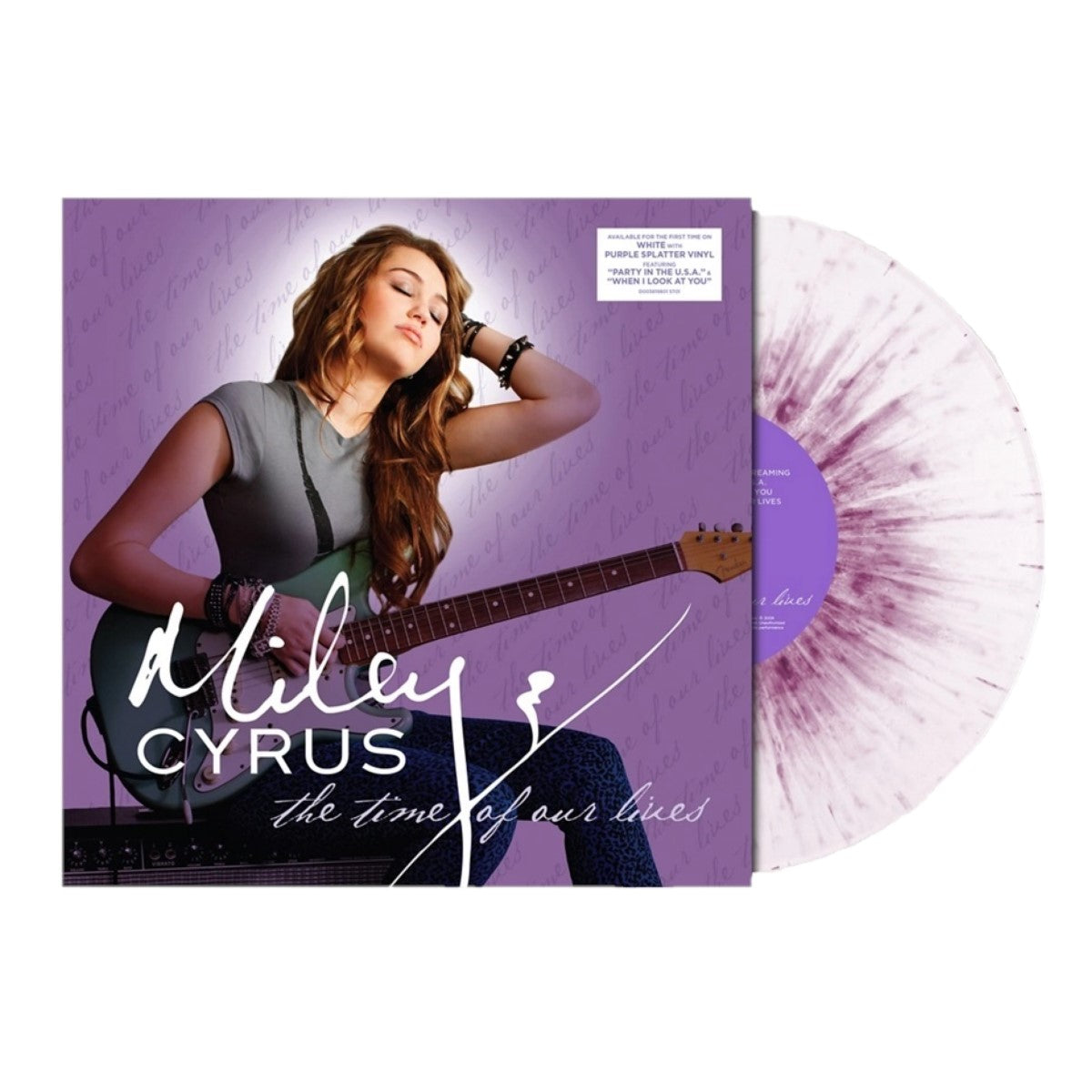 Miley Cyrus - The Time of Our Lives Limited White with Purple Splatter Vinyl LP