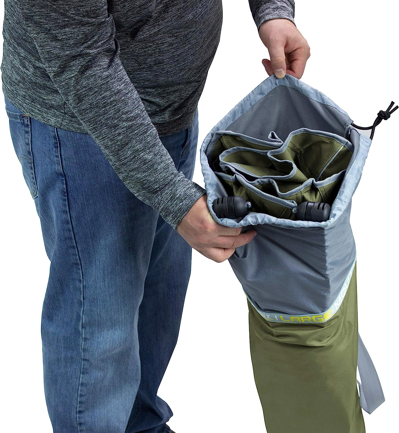 Outdoor Freestyle Rocker Portable Rocking Chair & Outdoor Camping Chair, ergonomic Nylon, Indigo Blue