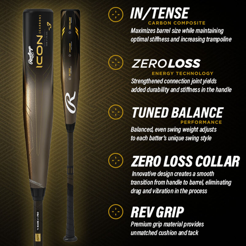 2023 ICON BBCOR -3 BASEBALL BAT