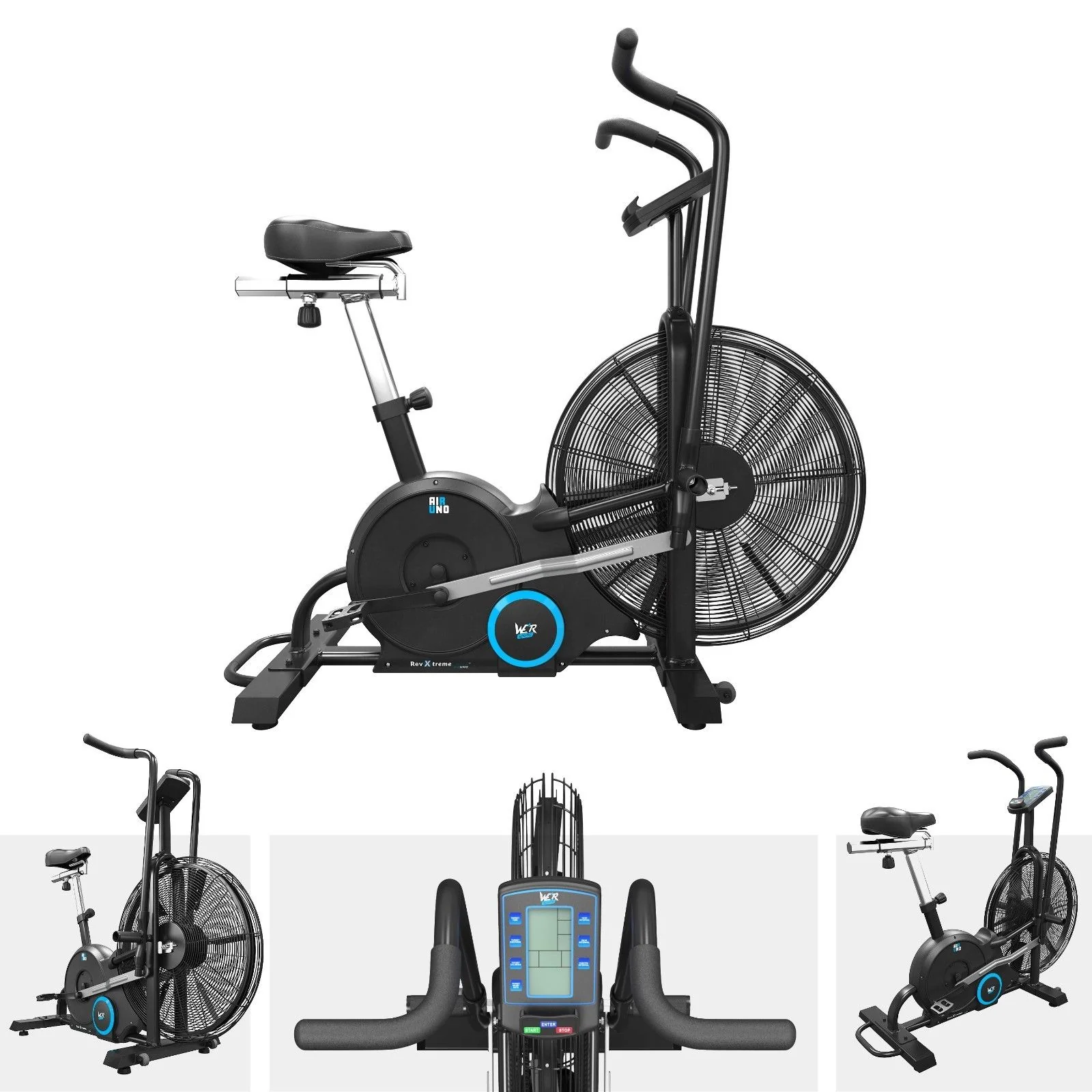 AirUno Air Assault Exercise Bike Cardio CrossTrain Fitness Cycle Heavy Duty MMA