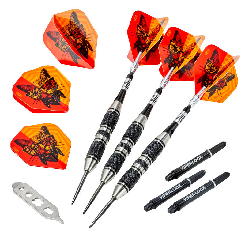 Viper The Freak Darts Steel Tip Darts 3 Knurled Rings Barrel 22 Grams