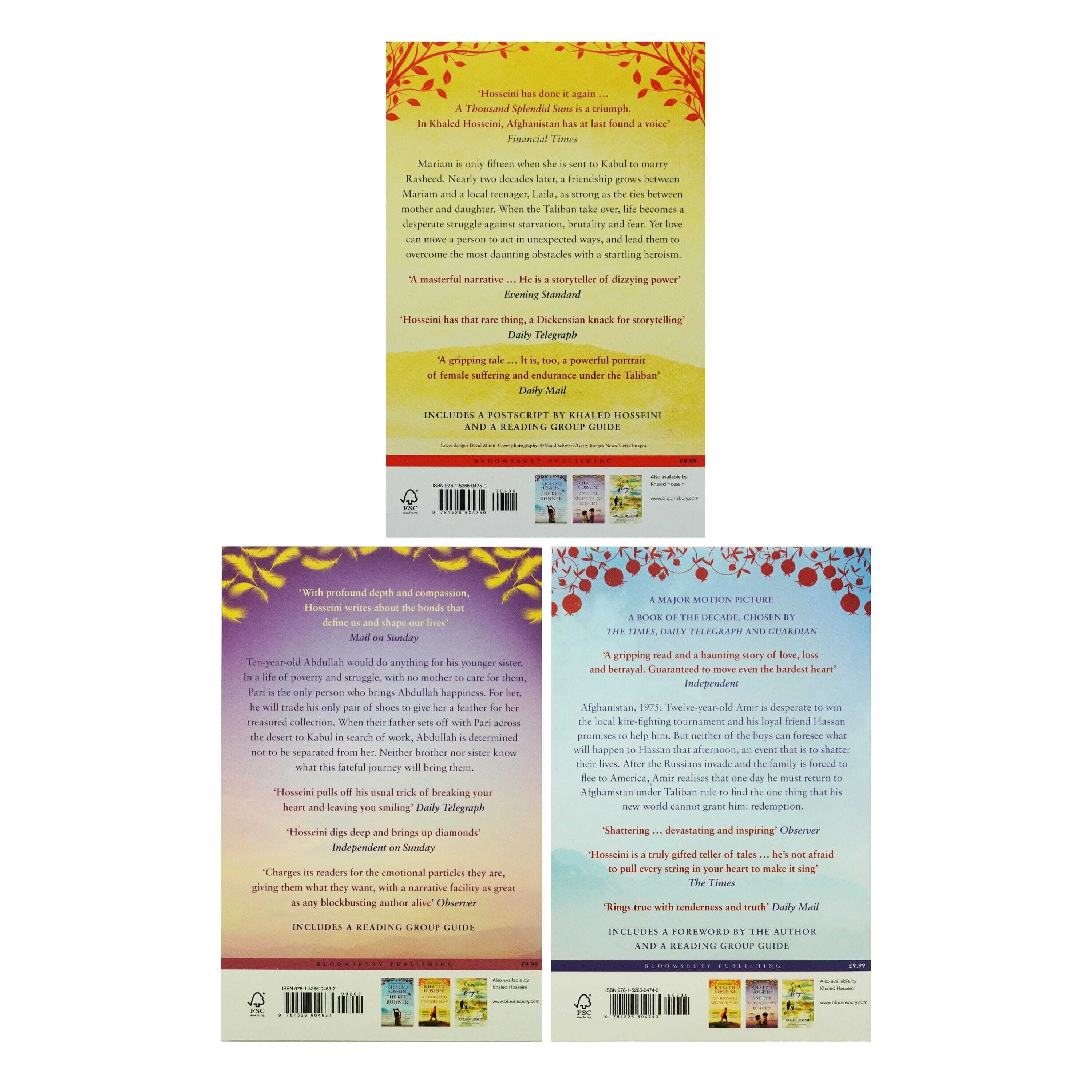 The Kite Runner by Khaled Hosseini 3 Books Collection Set - Fiction - Paperback