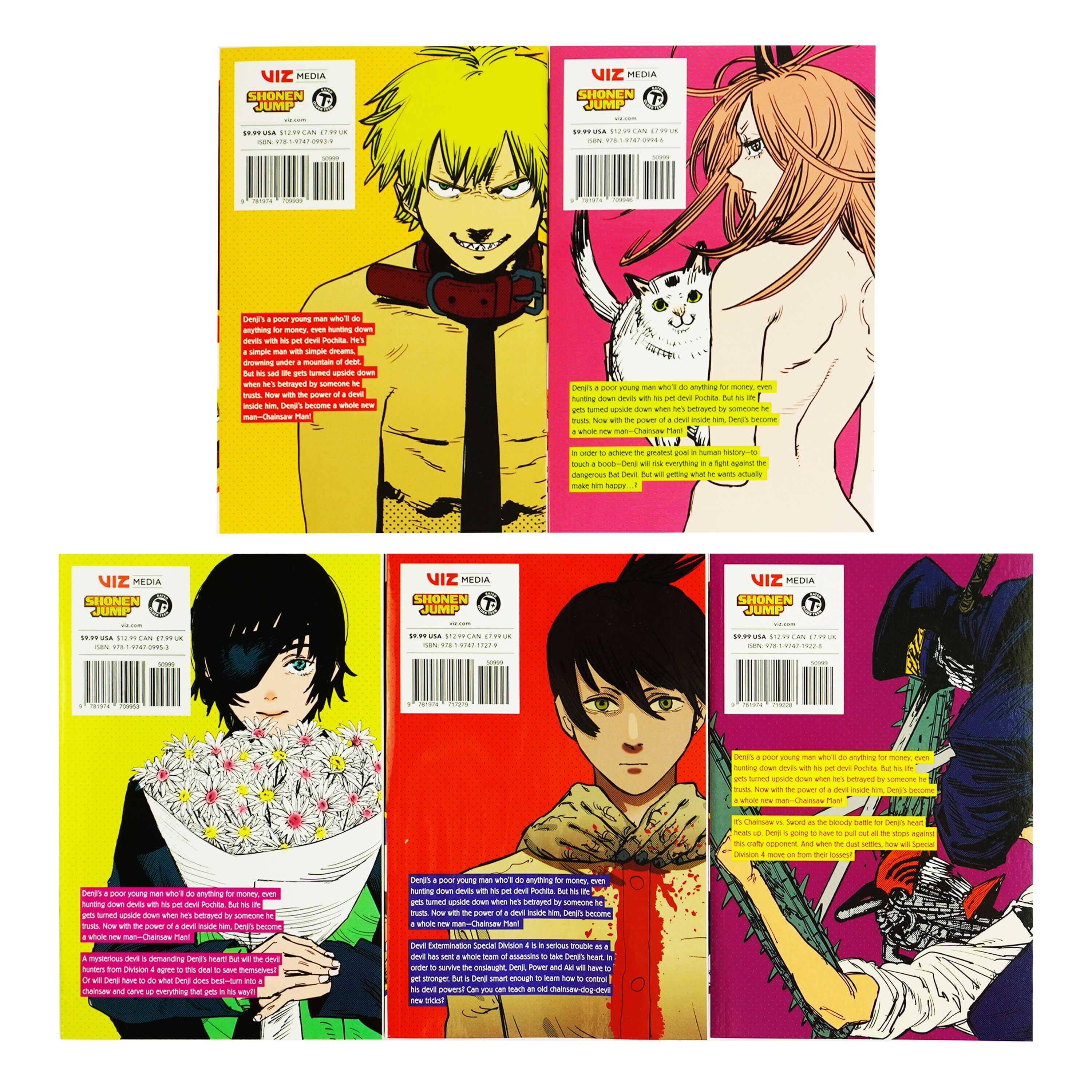 Chainsaw Man Series (Vol 1-5) by Tatsuki Fujimoto 5 Books Collection Set - Fiction - Paperback