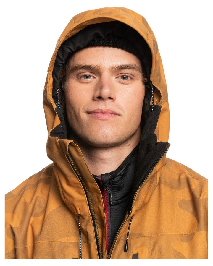 Quiksilver S Carlson Stretch Quest Snow Jacket - Buckthorn Brown Fade Out Camo - 2023