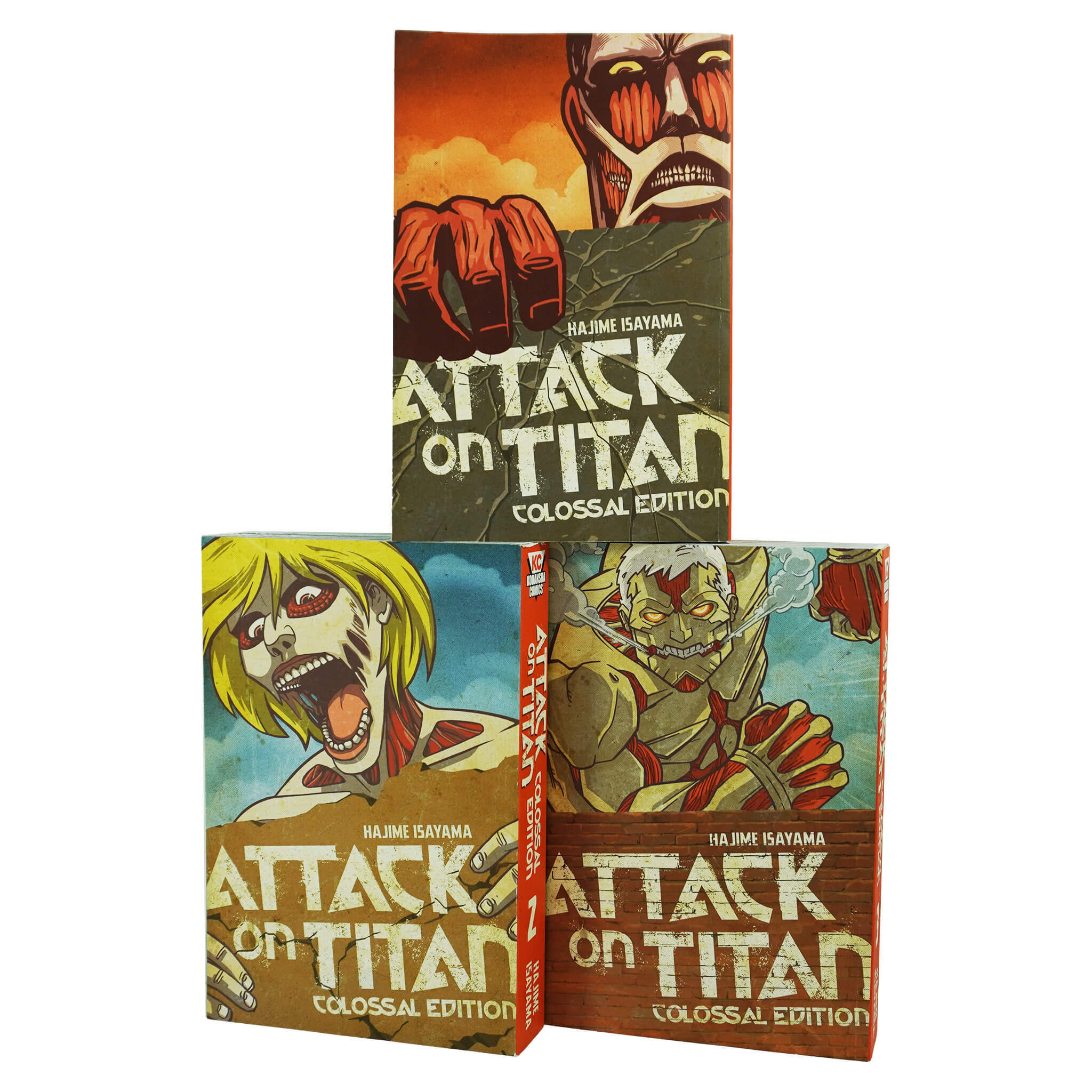 Attack on Titan: Colossal Edition Books 1-3 Collection Set By Hajime Isayama - Ages 16+ - Paperback