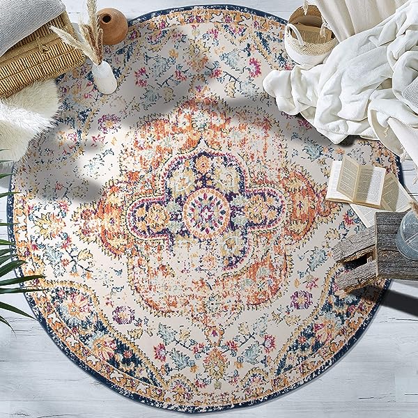 Rugshop Vintage Distressed Bohemian Area 5' x 7' Multi 5' x 7' Multi Color