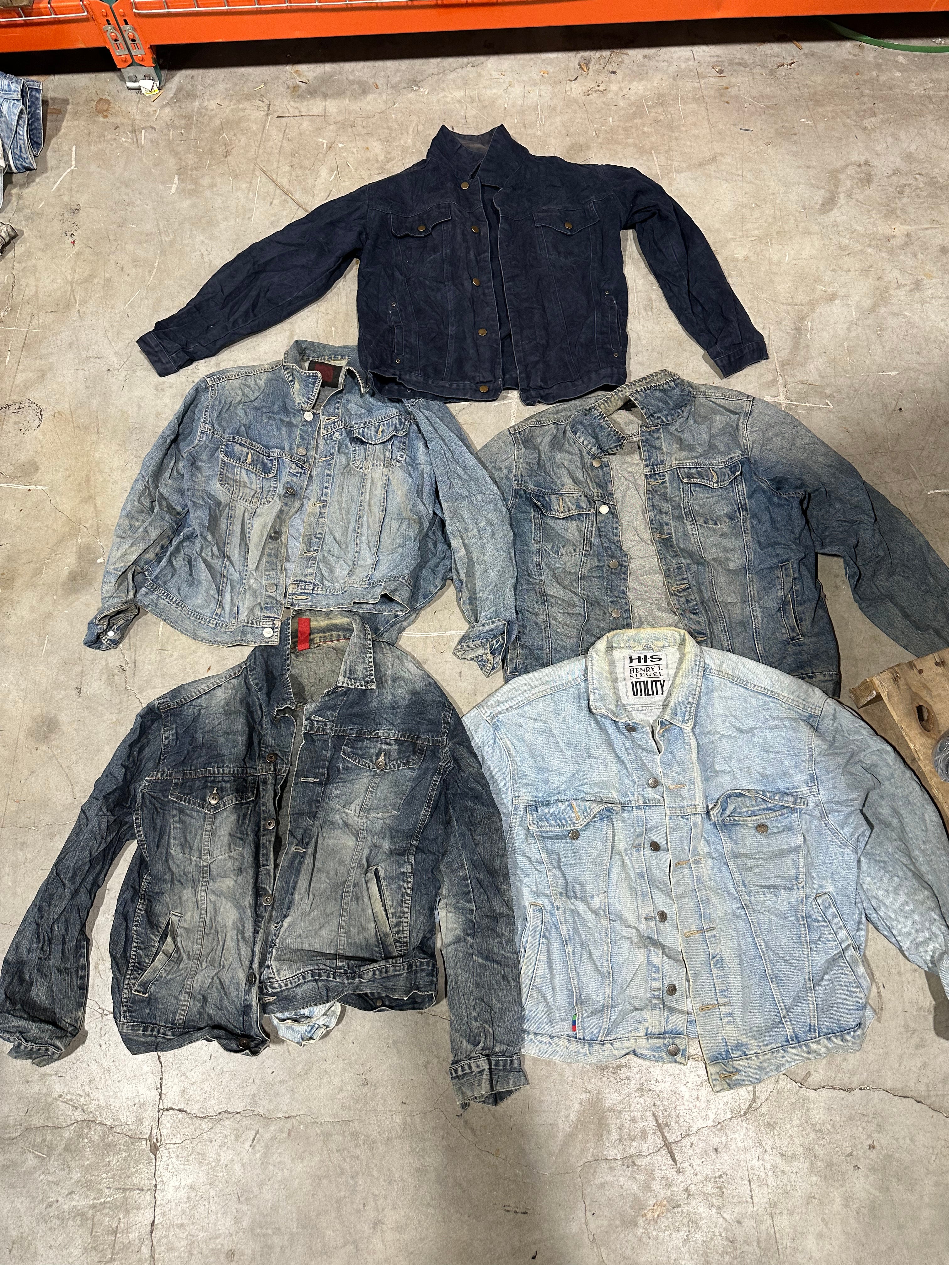 100LB Mens Denim Jackets Bale