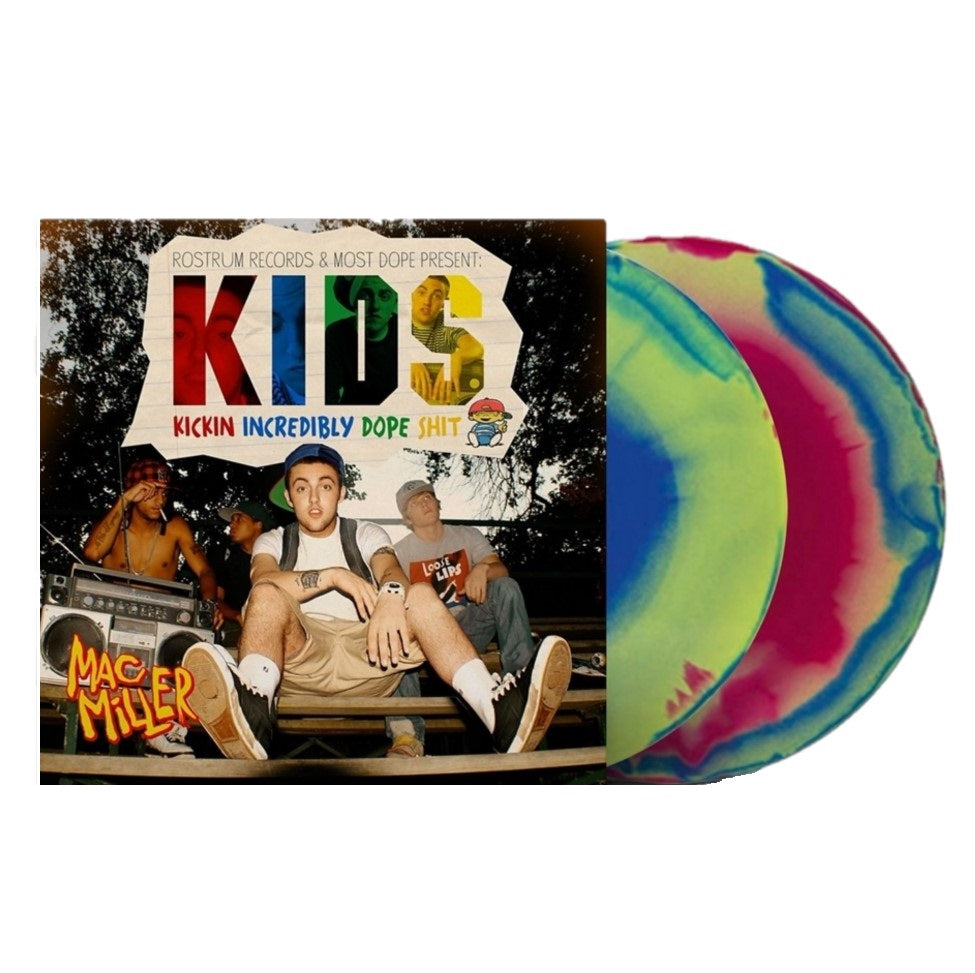 Mac Miller - K.I.D.S. Exclusive Red, Blue And Green Swirled Vinyl Album 2LP Record