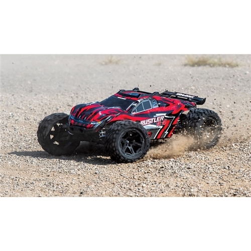 Traxxas Rustler 4x4 Brushed RTR Stadium Truck w/Battery & Quick Charger