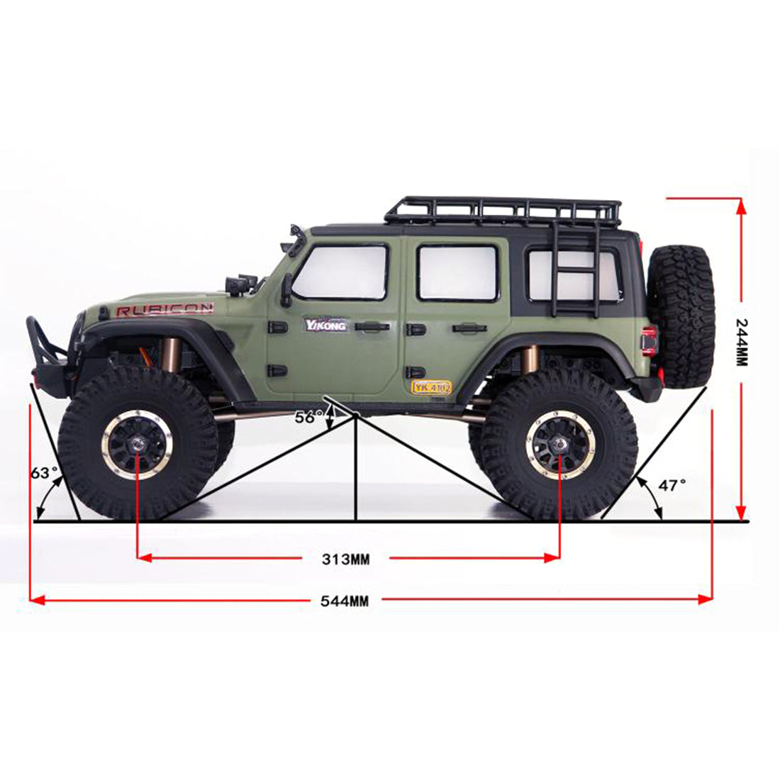 YK 4102PRO 1/10 2.4G 6CH 4WD Off-road Vehicle RC Crawler RC Car Remote Control Truck