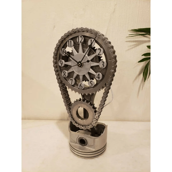 🔥Hot Sale Now🔥 CHEVY SMALL BLOCK TIMING CHAIN CLOCK, MOTORIZED, ROTATING.