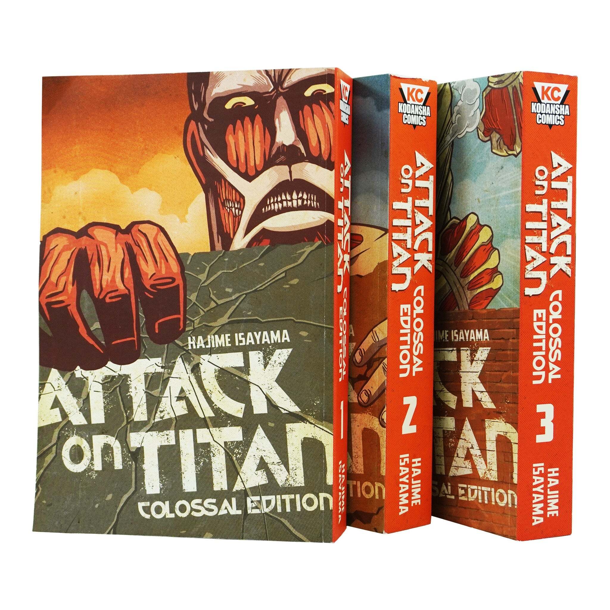 Attack on Titan: Colossal Edition Books 1-3 Collection Set By Hajime Isayama - Ages 16+ - Paperback