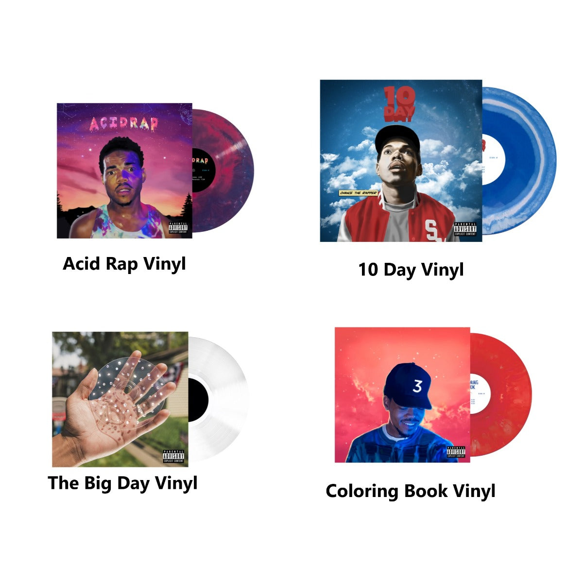 Chance The Rapper - 10 Day, Acid Rap, Coloring Book, & The Big Day Exclusive Box set Vinyl LP Record