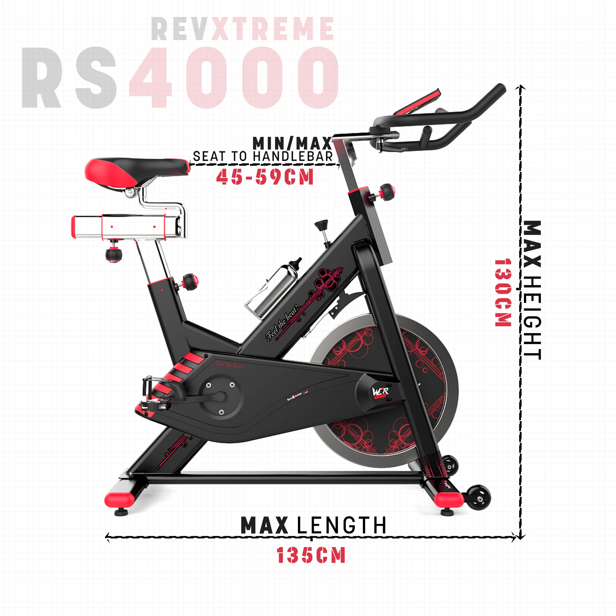RevXtreme VenomX Indoor Cardio Spin Bike (With screen)