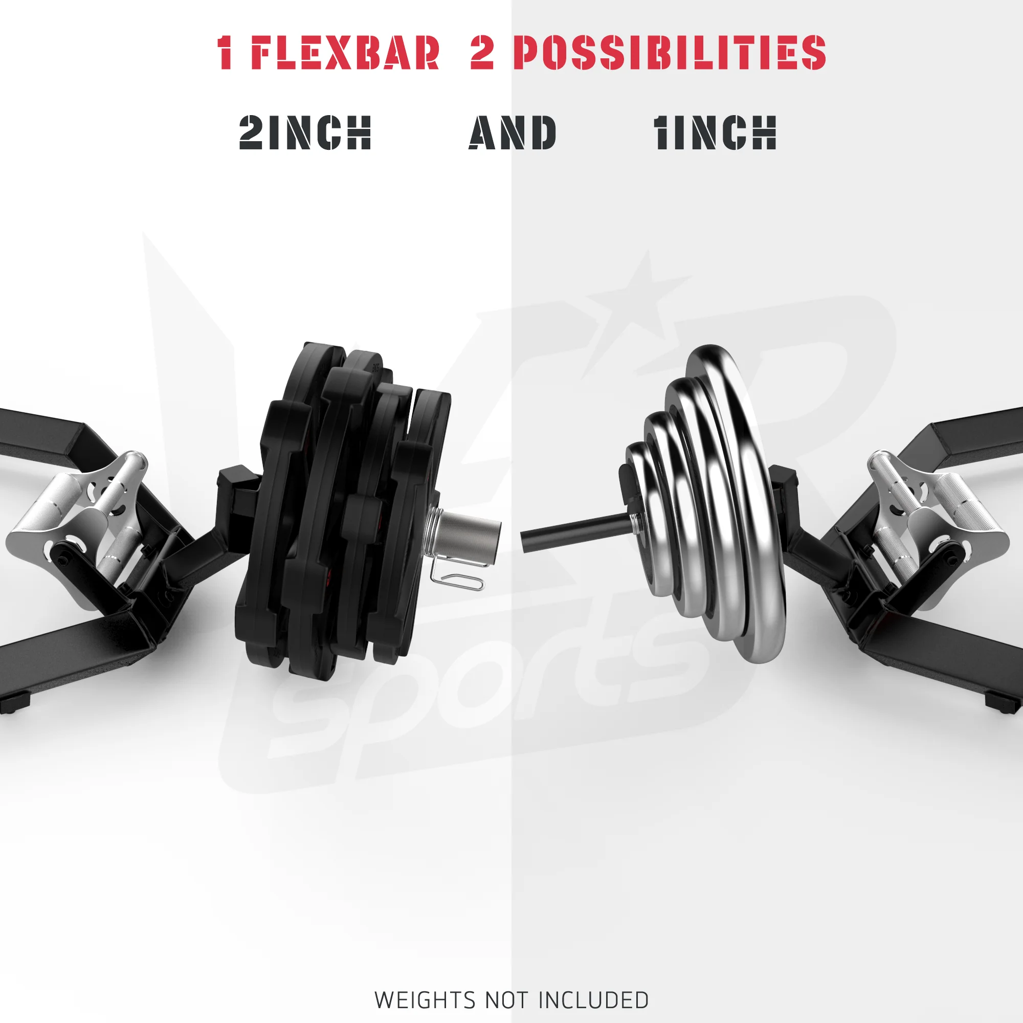 FlexBar Commercial Multi Grip Super Hex Trap Bar Dead Lift & Shrug Bar