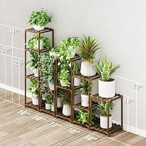 Plant stand indoor plant stand wooden outdoor multi-layer plant stand