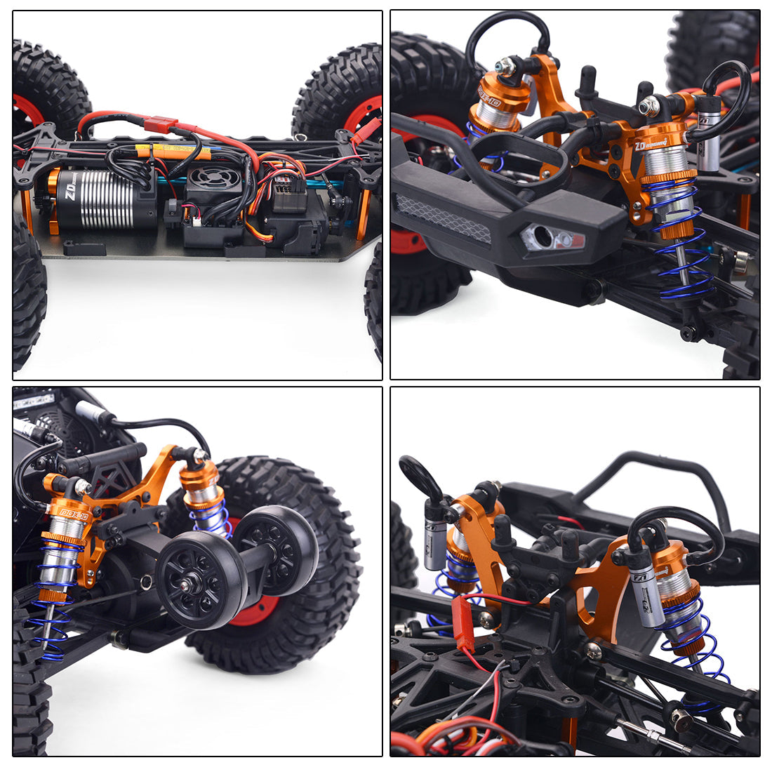 ZD Racing ROCKET DBX-10 1/10 4WD 80KM/H 2.4G RC Car Brushless Motor High-speed Remote Control Desert Off-road Vehicle - RTR
