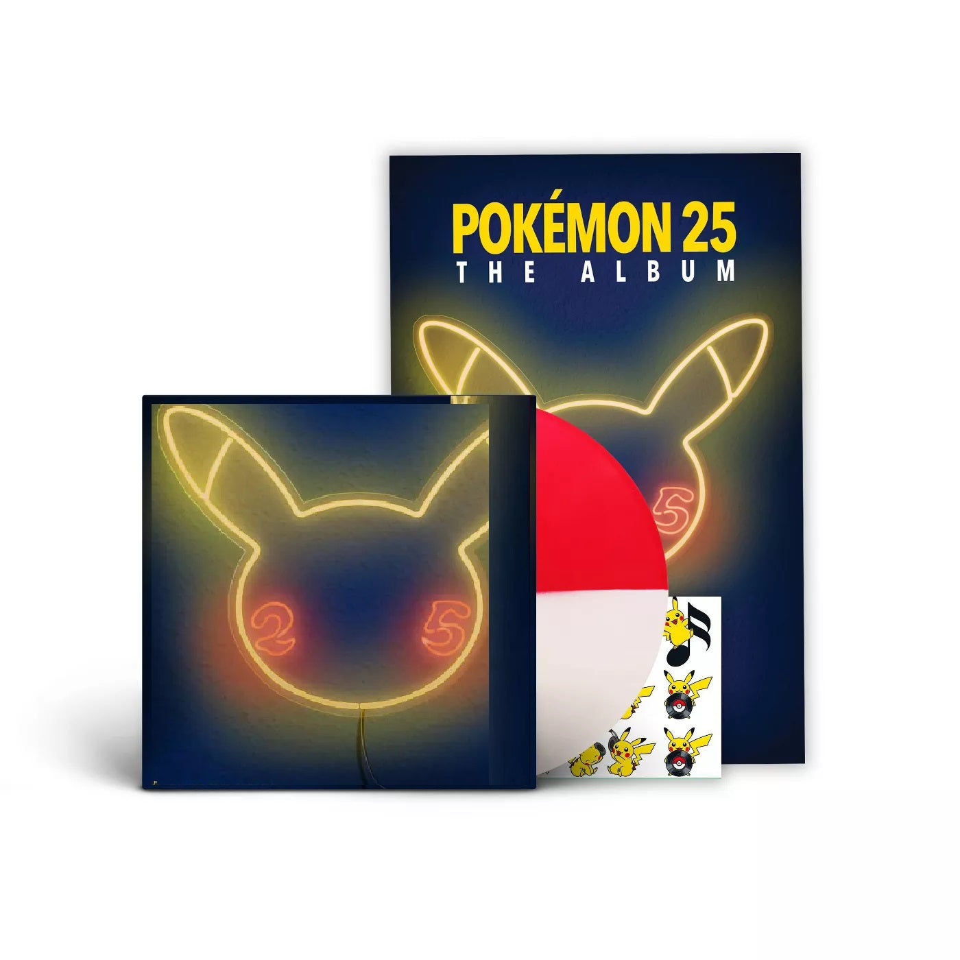 Pokémon 25 The Album Exclusive Red & White Vinyl LP Record