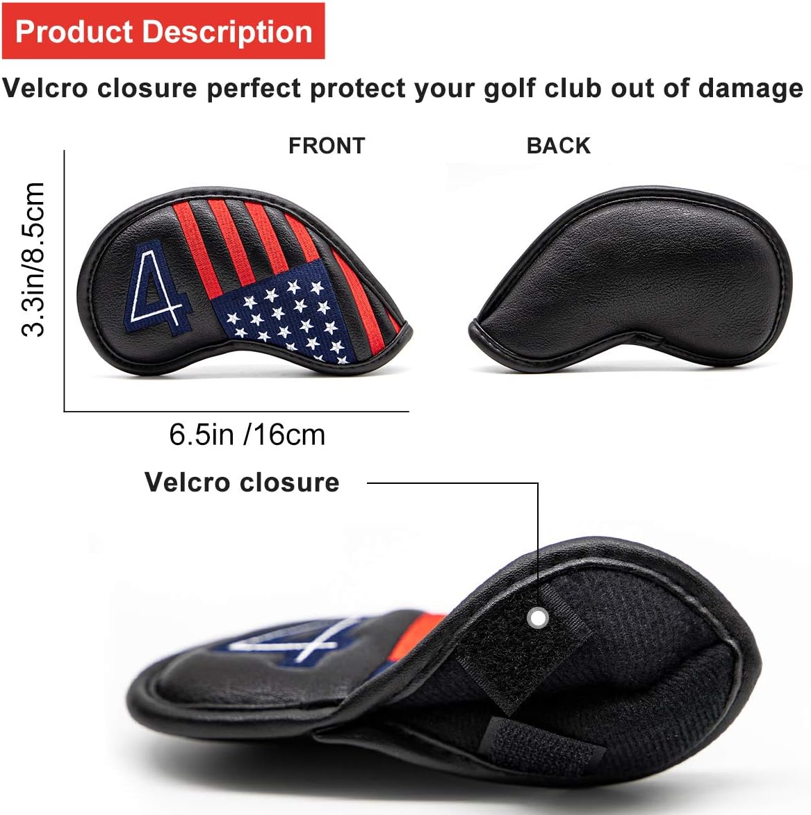 Golf Iron Head Covers Set Iron Headcover