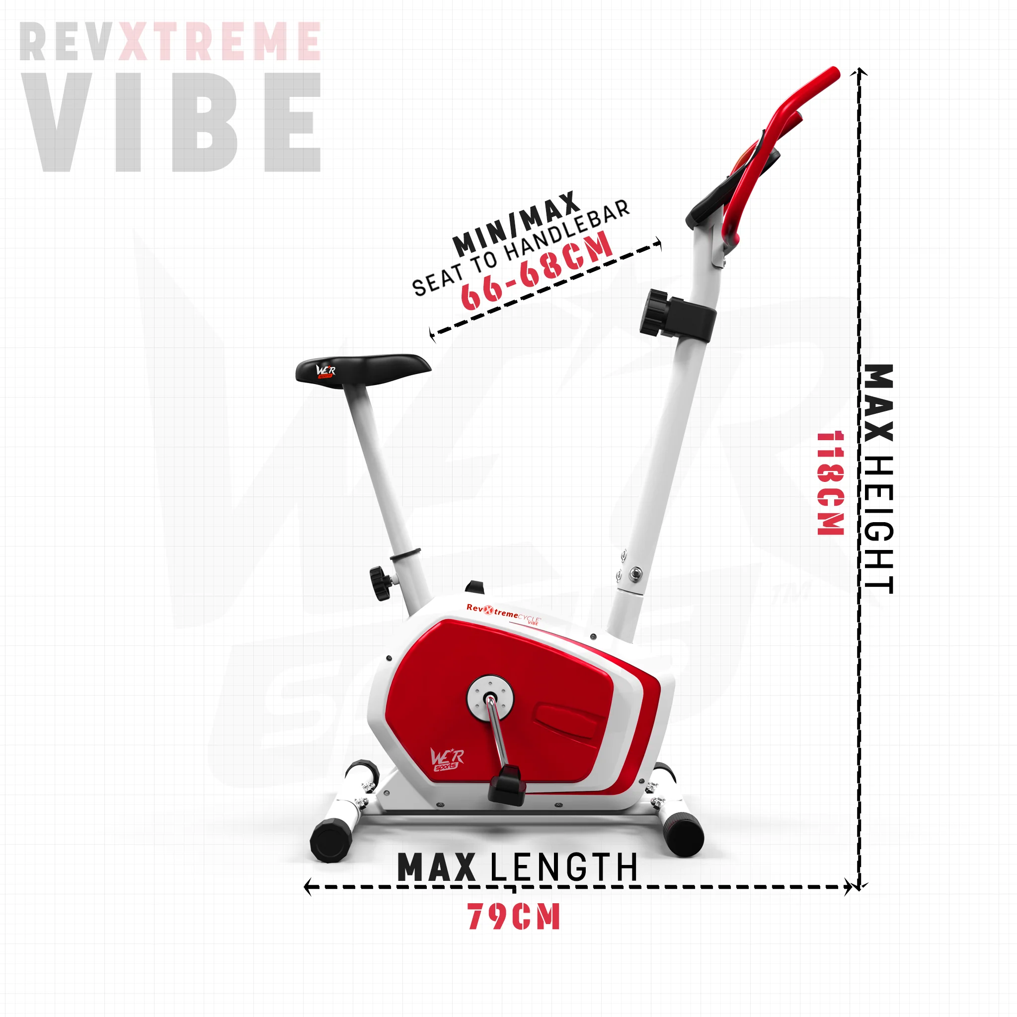 RevXtreme Vibe Magnetic Exercise Bike Indoor Cycle