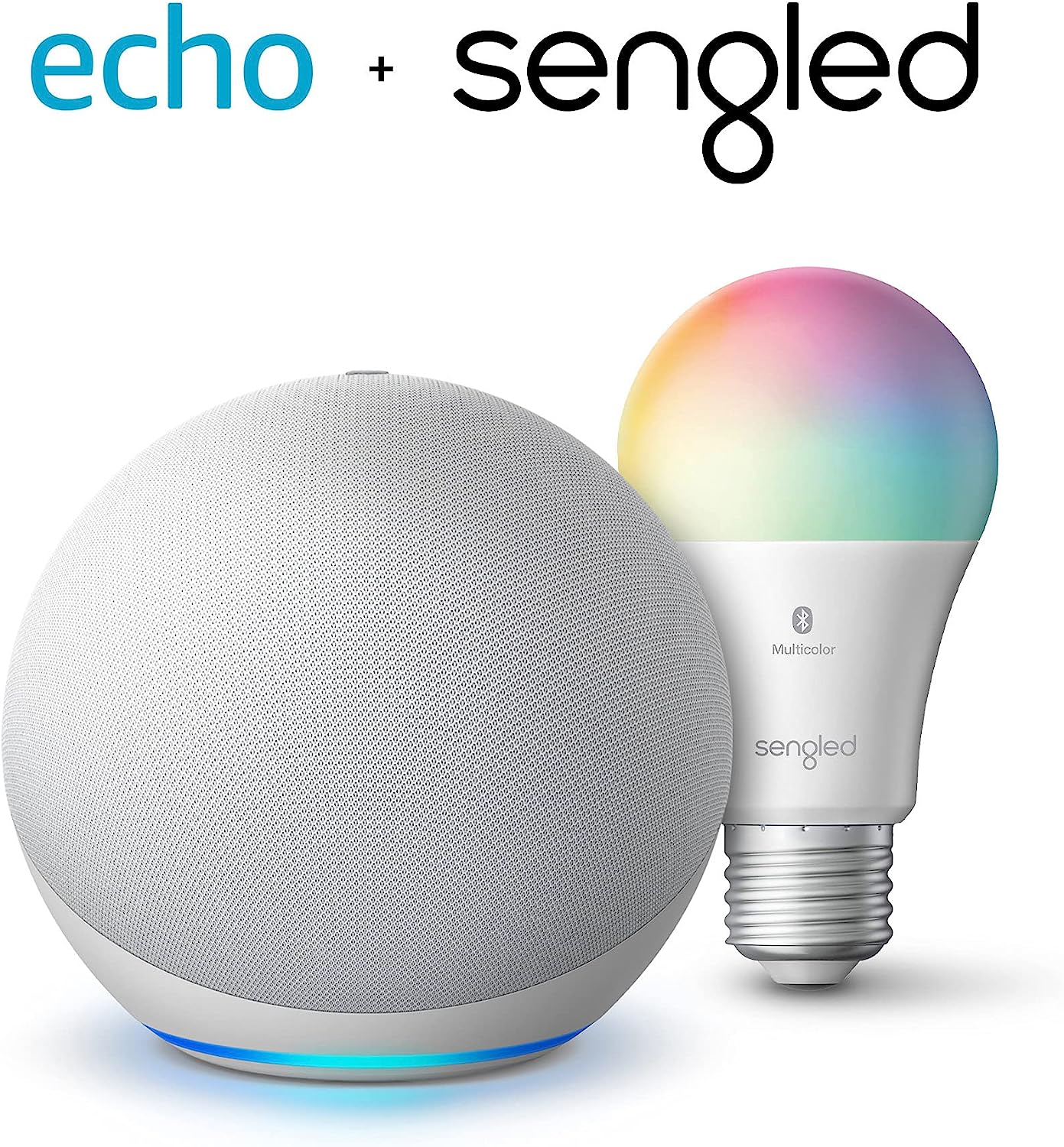 Echo (4th Gen) | With premium sound, smart home hub, and Alexa | Glacier White