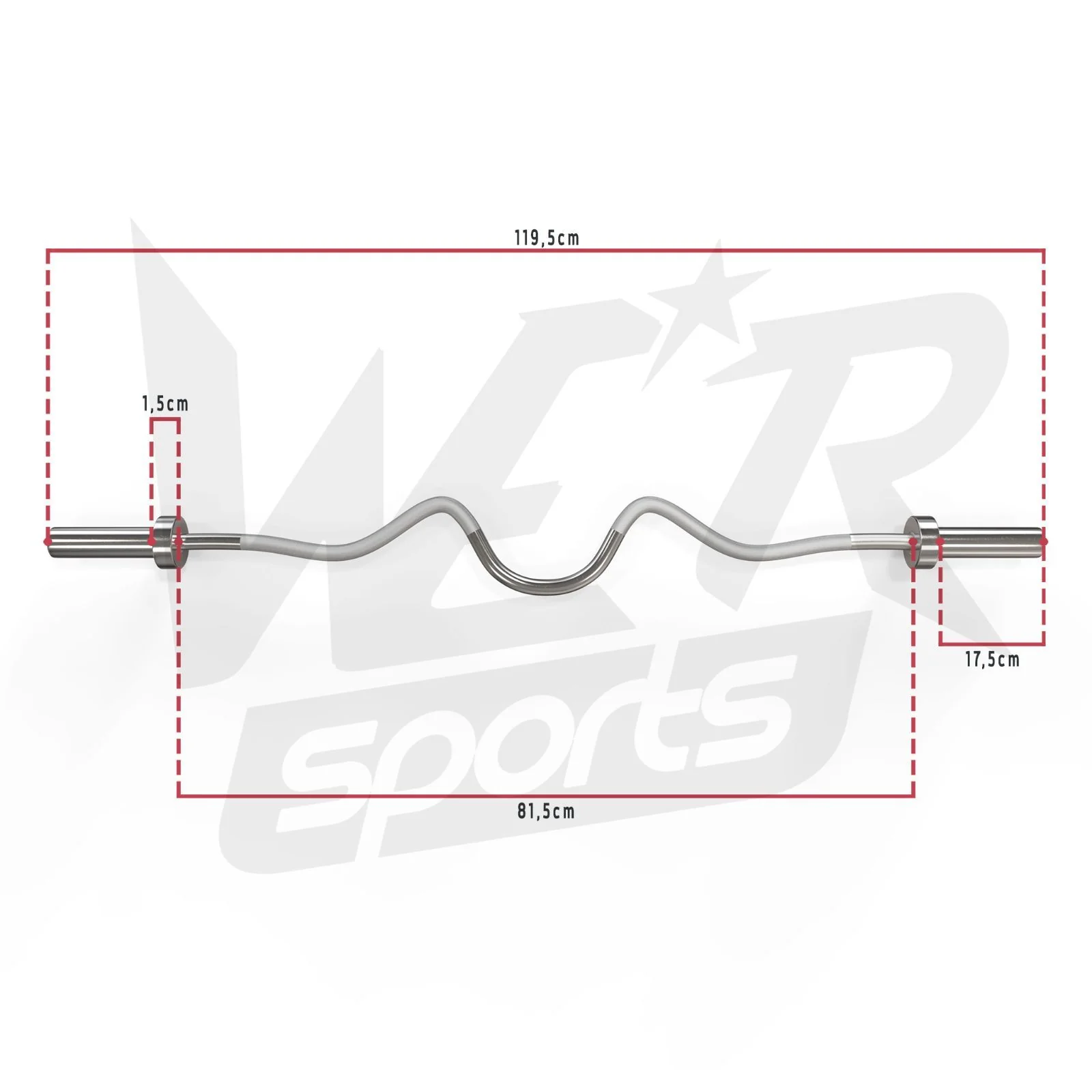 FlexBar Olympic Super Curl EZ Bar