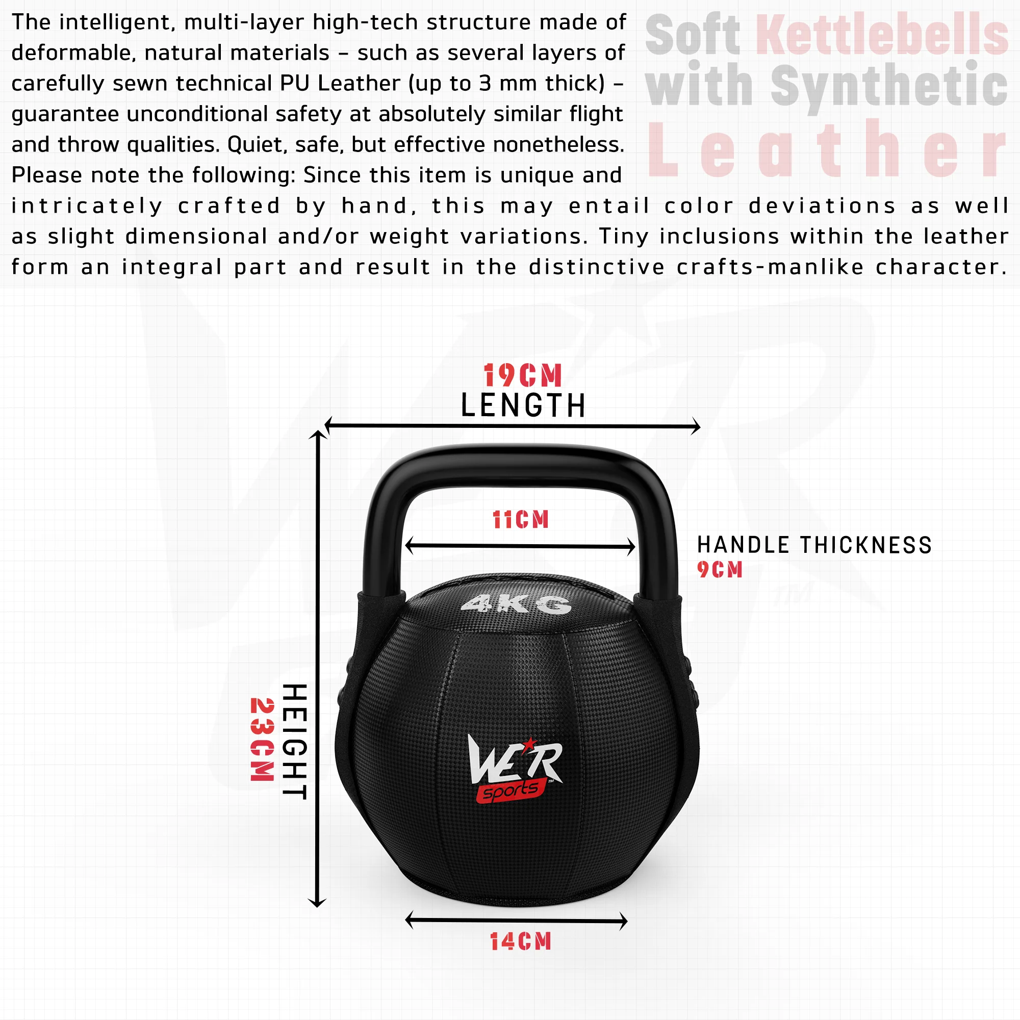Soft Kettlebells with Synthetic Leather