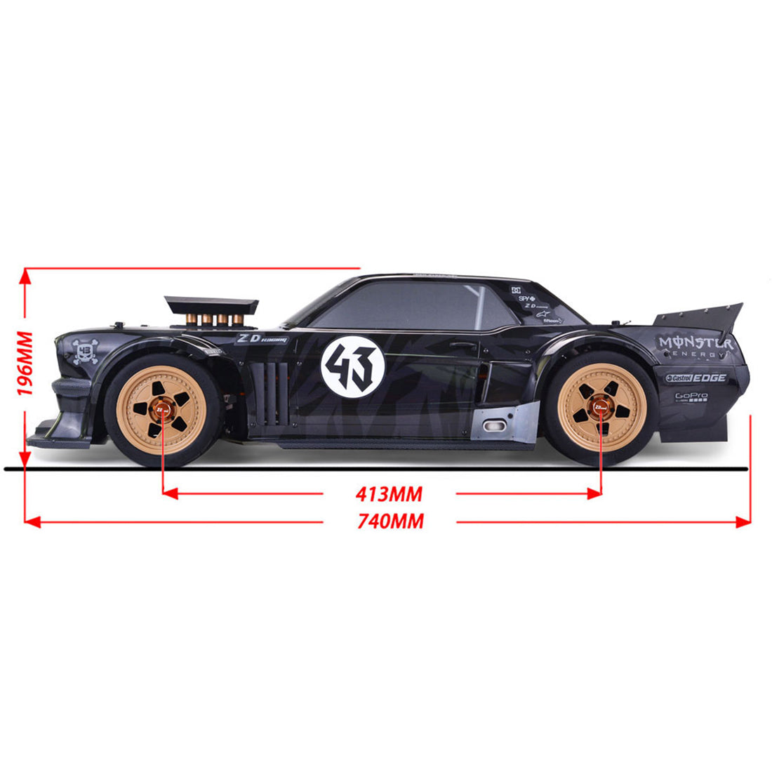 ZD Racing EX-07 1/7 4WD 130km/h Electric Simulation Supercar Drift Car Toy- KIT Version
