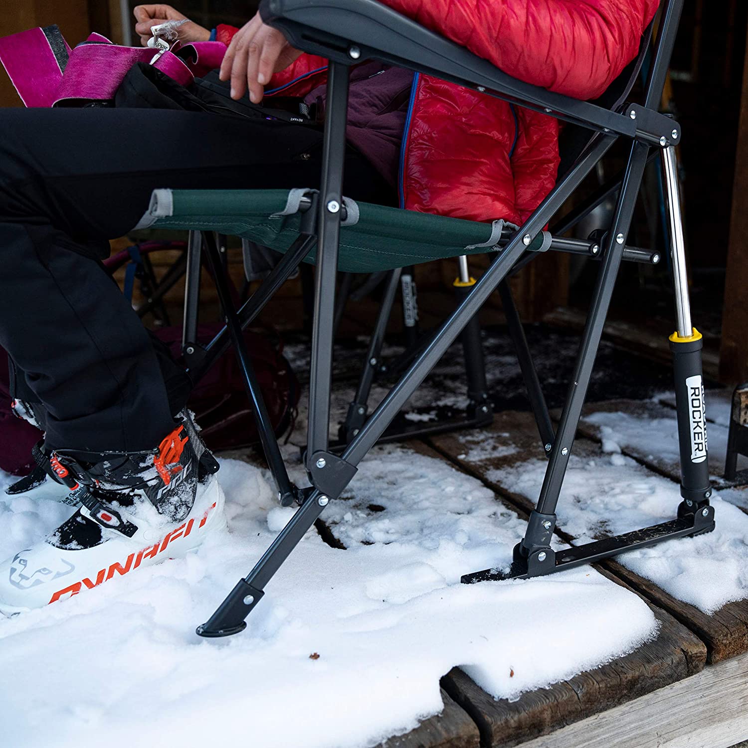 Outdoor Freestyle Rocker Portable Rocking Chair & Outdoor Camping Chair, ergonomic Nylon, Indigo Blue