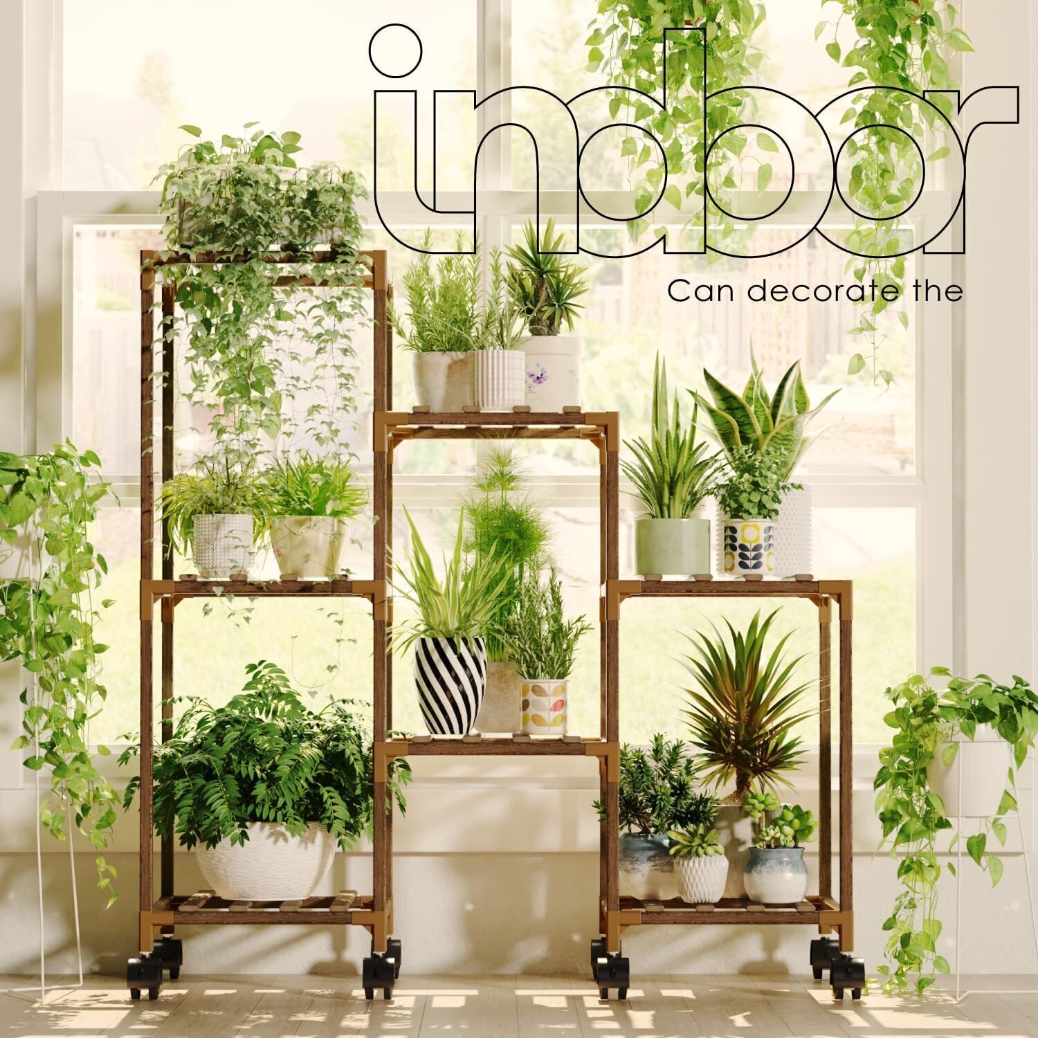 Plant stand indoor plant stand wooden outdoor multi-layer plant stand