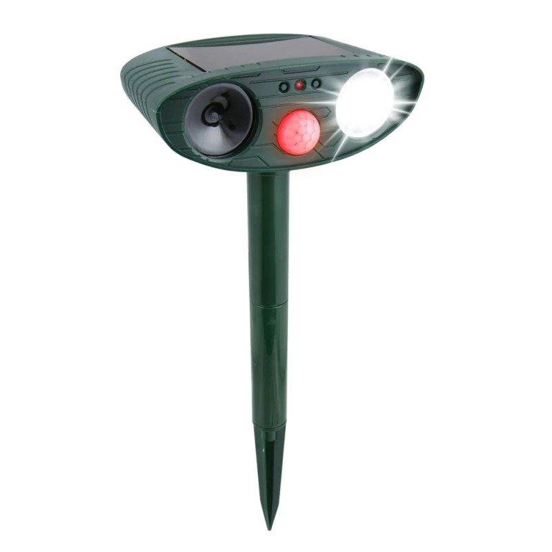 Cat Outdoor Deterrent Ultrasonic Repeller - Solar Powered Ultrasonic Animal & Pest Repellant