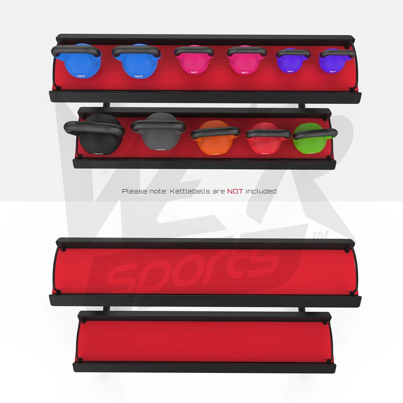 2 Tier Home Gym Kettlebell Weight Storage Display Stand Rack For Kettlebells