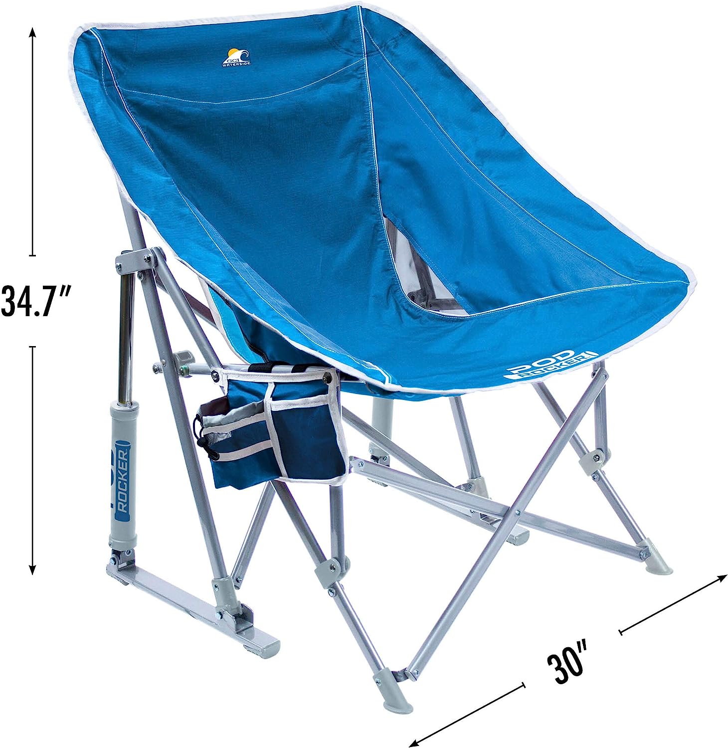 Outdoor Freestyle Rocker Portable Rocking Chair & Outdoor Camping Chair, ergonomic Nylon, Indigo Blue