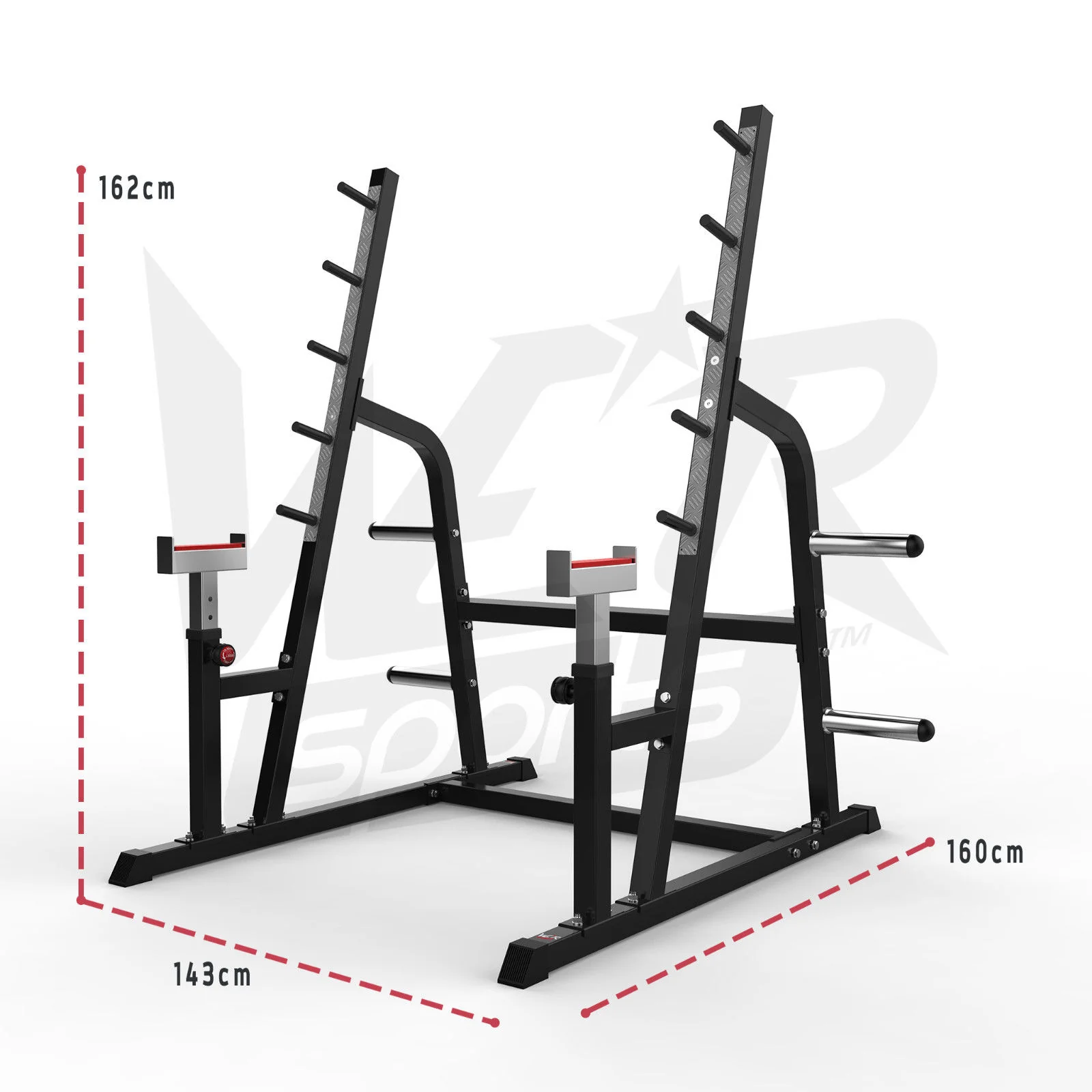 RackXPower Adjustable Weight Lifting Squat Rack
