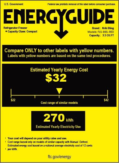 KRIB BLING Mini Fridge with Freezer on Top, 3.5 Cu.Ft Compact Refrigerator with 7 Levels Adjustable Thermostat, Small Fridge for Dorm, Office, RV Camping, Silver