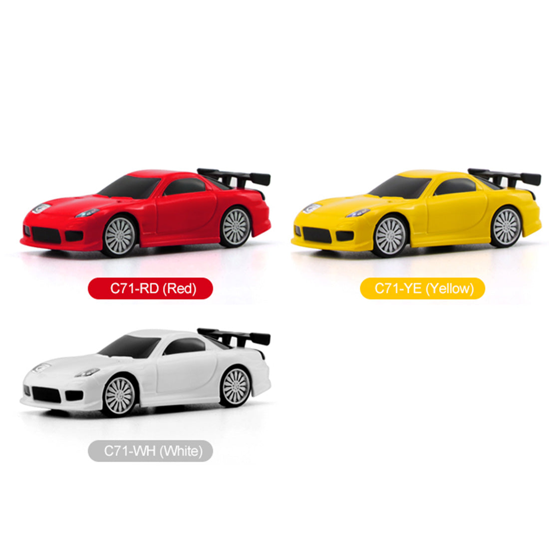 TURBO RACING 2.4Ghz 1:76 Full Scale Mini Electric Sports Car Desktop Mini RC Car - RTR