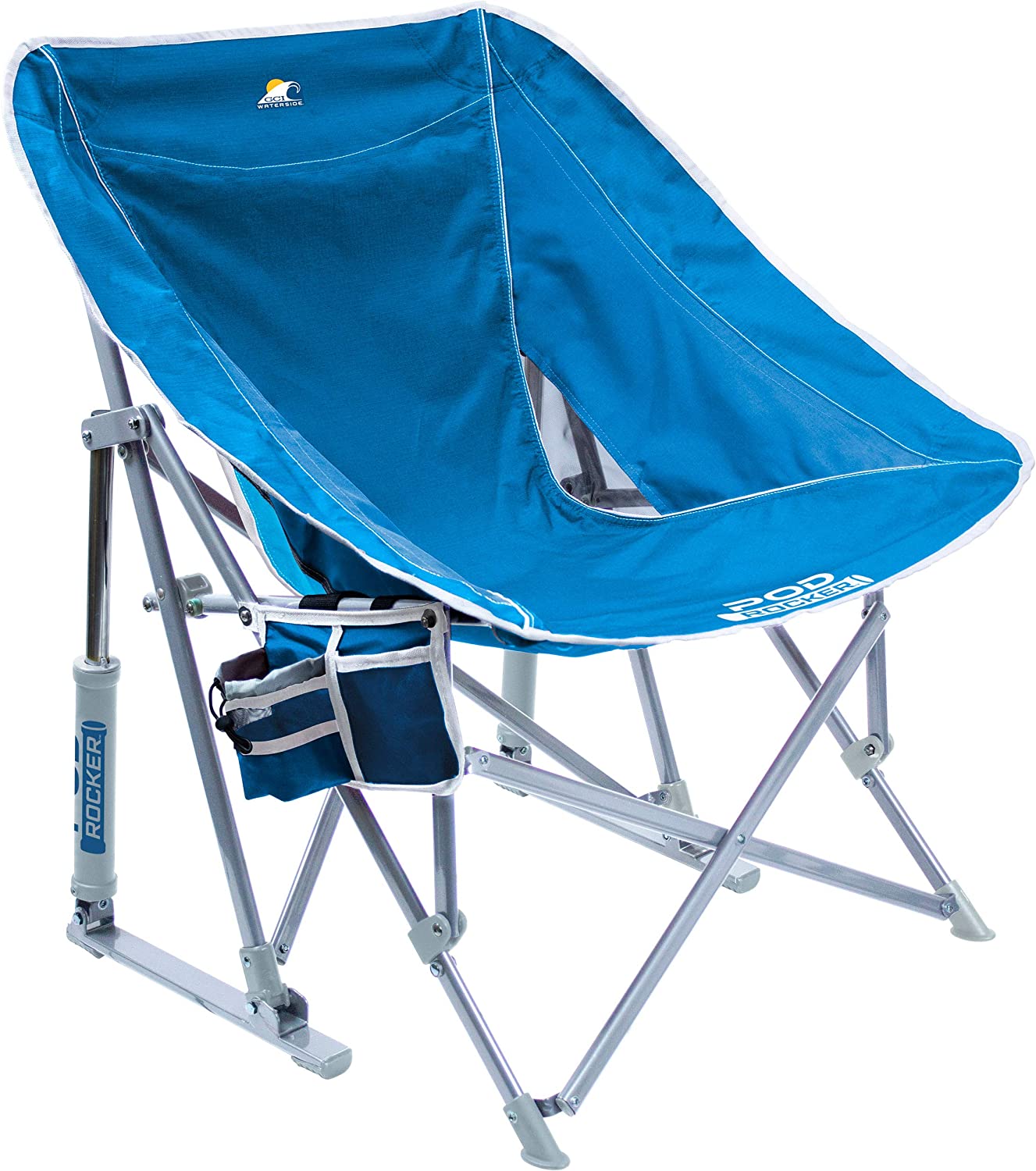 Outdoor Freestyle Rocker Portable Rocking Chair & Outdoor Camping Chair, ergonomic Nylon, Indigo Blue
