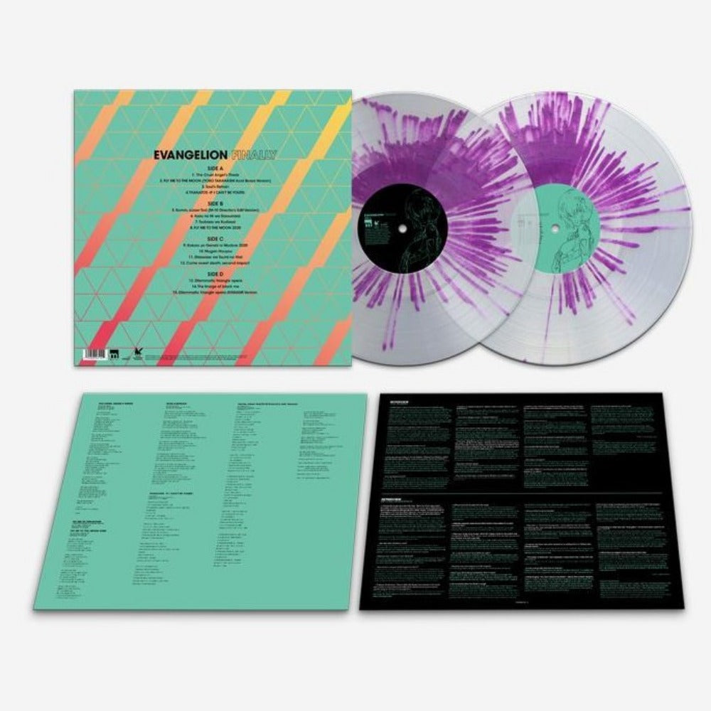 Evangelion Finally Soundtrack Limited Edition Clear With Purple Splatter Vinyl 2x LP (Misato)