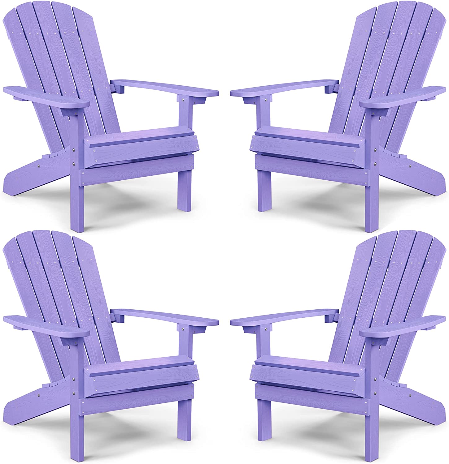 Adirondack Chair ,Patio Chairs 5 Steps Easy Installation,Widely Used in Outdoor, Fire Pit, Deck, Outside, Garden, Campfire Chairs