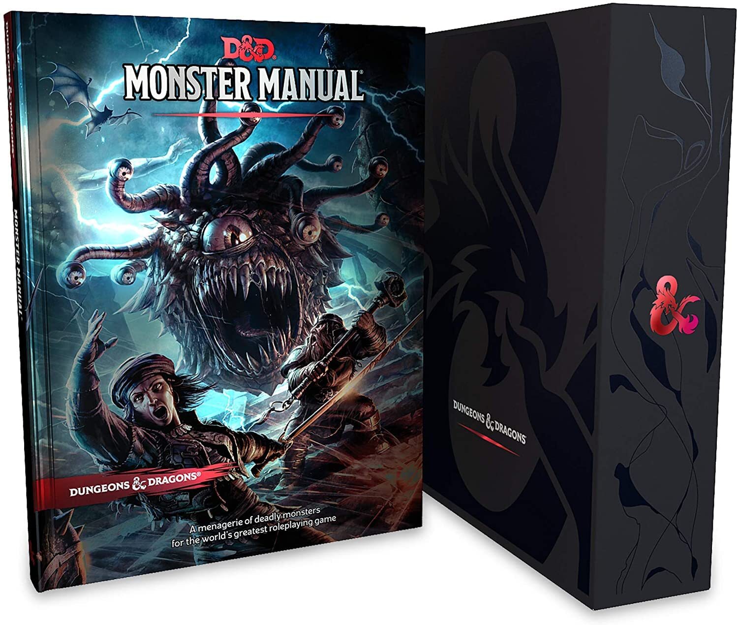 Dungeons & Dragons Core Rulebooks Gift Set (Special Foil Covers Edition with Slipcase, Player's Handbook, Dungeon Master's Guide, Monster Manual, DM Screen) Hardcover