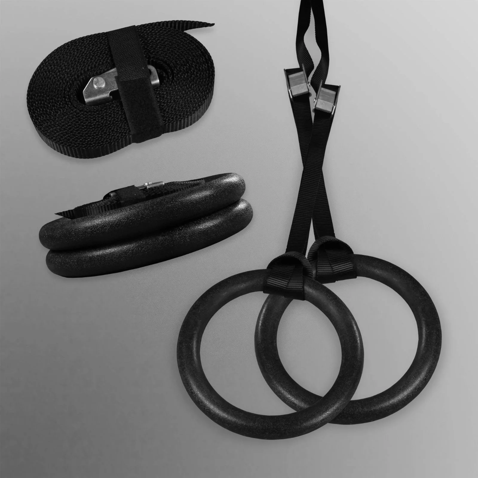 XrossFit Gymnastic Olympic Rings BLACK