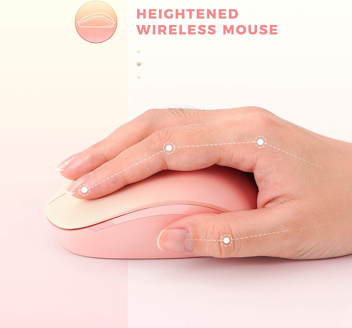 seenda Wireless Mouse, 2.4G Noiseless Mouse with USB Receiver - Portable Computer Mice for PC, Tablet, Laptop with Windows System - Mint Green